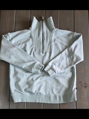 Eddie Bauer Quarter Zip Pullover Sweatshirt Women’s L Mint Green Cozy